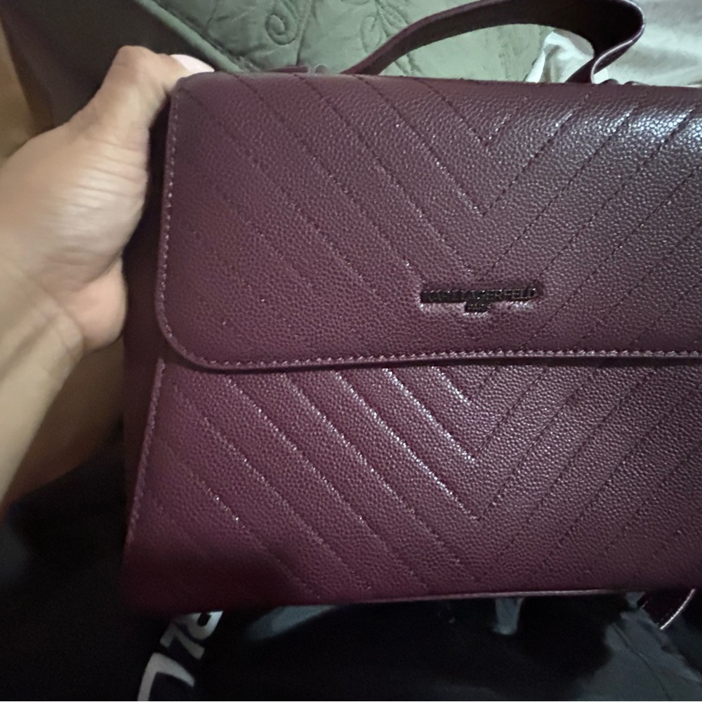 Karl Lagerfeld Purple Chevron Crossbody Bag